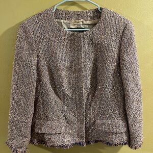 Escada Purple Blazer Textured Bouclé